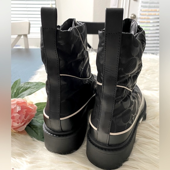 COACH Leona Monogram Nylon Ankle Boots - Picture 8 of 15